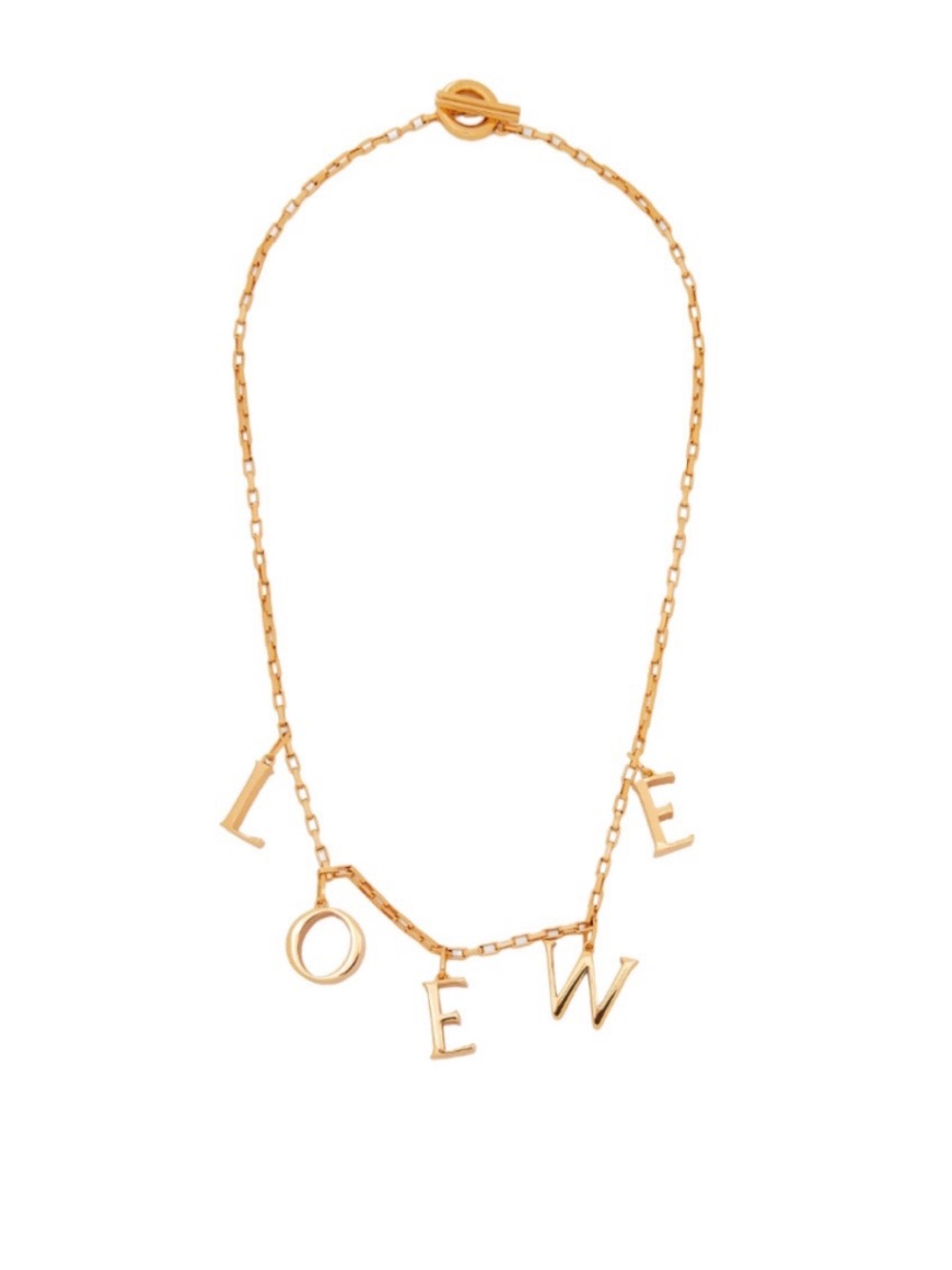Loewe Gold Letter Pendant Necklace - LOEWE